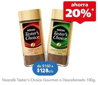 Farmacia San Pablo Nescafé Taster's Choice Gourmet o Descafeinado 100g oferta