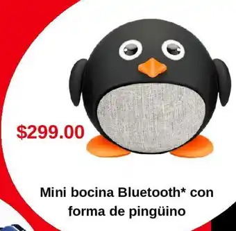 Mini bocina Bluetooth con forma de pingüino