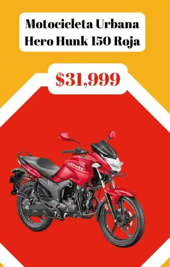 Motocicleta Urbana Hero Hunk 150 Roja