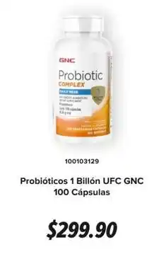 Gnc - probióticos 1 billón ufc 100 cápsulas
