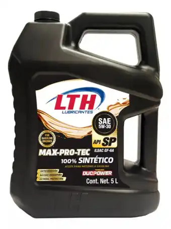 Mercado Libre LTH Aceite Motor Sintetico 5W-30 Lubricante Max Pro Tec 5L oferta