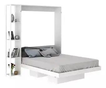 Mercado Libre Base De Cama Matrimonial Abatible Con Estantes A22 Blanco oferta