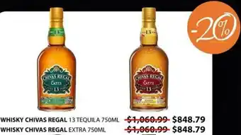 La Europea WHISKY CHIVAS REGAL 13 TEQUILA 750ML oferta