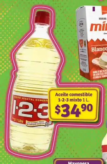 Soriana Híper Aceite comestible 1-2-3 mixto 1 L. oferta