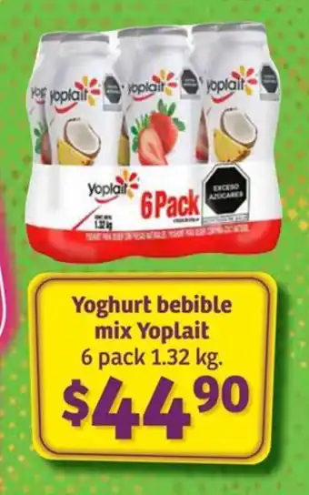 Soriana Híper Yoghurt bebible mix Yoplait 6 pack 1.32 kg. oferta