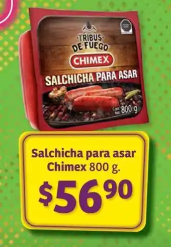 Soriana Híper Salchicha para asar Chimex 800 g. oferta