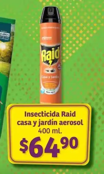 Soriana Híper Insecticida Raid casa y jardín aerosol 400 ml. oferta