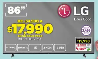 Soriana Híper LG MOD. 86UR8750PSA oferta