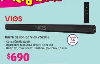 Soriana Híper Barra de sonido Vios VS2038 oferta