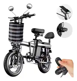 Mercado Libre Bicicleta Eléctrica Negra Plegable Ligera Batería Litio oferta