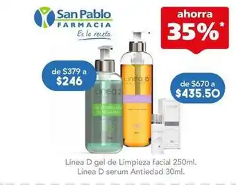 Farmacia San Pablo Linea d - gel de limpieza facial oferta