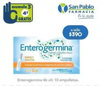 Farmacia San Pablo Enterogermina - 4b ufc 10 ampolletas oferta