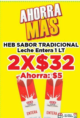 HEB Leche heb 1 lt oferta