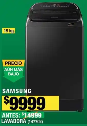 The Home Depot SAMSUNG LAVADORA 19kg oferta