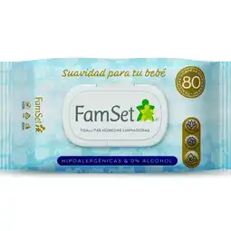 Farmacias YZA FAMSET TOALLA HUMEDA 80 PZAS oferta