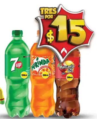 7up/Mirinda/Manzanita Sol 3x355ml
