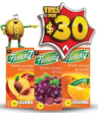 Bodega Aurrerá Florida7 Bebida 3x1L oferta