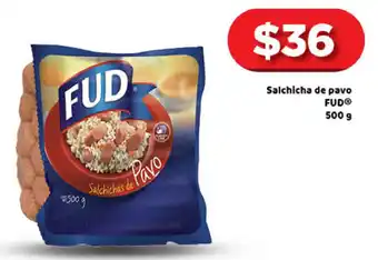 Bodega Aurrerá Salchicha de Pavo FUD 500g oferta