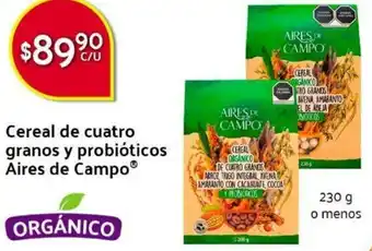 Cereal de Cuatro Granos y Probióticos Aires de Campo 230g