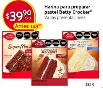 Harina para Preparar Pastel Betty Crocker 432g