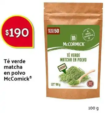Walmart Express Té Verde Matcha en Polvo McComick 100g oferta