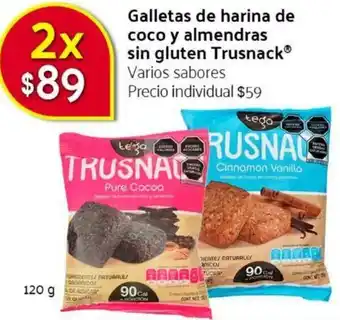 Galletas de Harina de Coco y Almendras Sin Gluten Trusnack 120g
