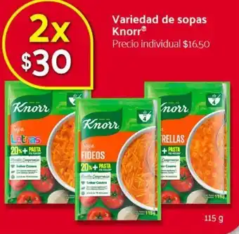 Variedad de Sopas Knorr 115g