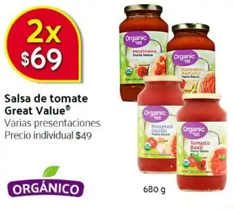 Walmart Express Salsa de Tomate Great Value 680g oferta