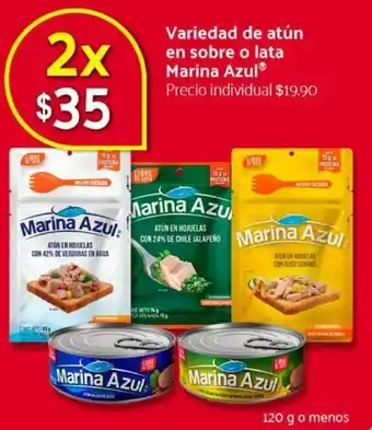 Variedad de Atún en Sobre o Lata Marina Azul 120g