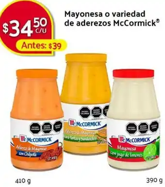 Walmart Express Mayonesa o Variedad de Aderezos McCormick 410g/390g oferta