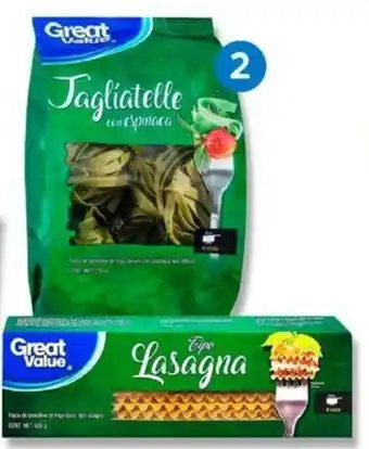 Walmart Express Variedad de Pastas Great Value 500g oferta