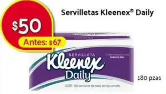 Servilletas Kleenex Daily 180 pzas