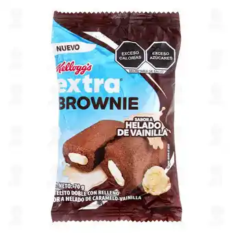 Farmacias Guadalajara Brownie Kellogg's Extra Sabor Helado de Vainilla, 70 gr oferta