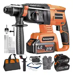 Mercado Libre Rotomartillo Inalámbrico Taladro Sds-plus 2200w/2 Batería oferta
