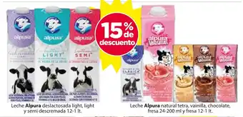Zorro Leche Alpura deslactosada light, light y semi descremada 12-1It oferta