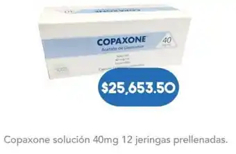 Copaxone solución 40mg 12 jeringas prellenadas