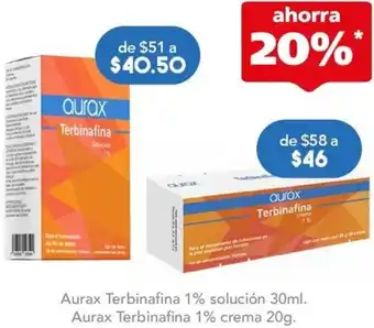 Farmacia San Pablo Aurax Terbinafina 1% solución 30ml oferta