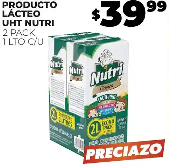 Merco PRODUCTO LÁCTEO UHT NUTRI 2 PACK 1 LTO C/U oferta