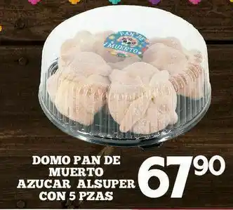 Alsuper Domo pan de muerto azúcar alsuper con 5 pzas oferta
