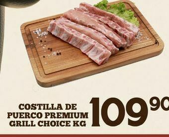 Alsuper Costilla de cerdo premium grill choice oferta