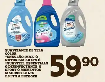 Alsuper Suavizante de telas 2.8 litros a escoger oferta