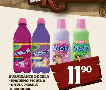 Suavizante de telas ensueño o savia