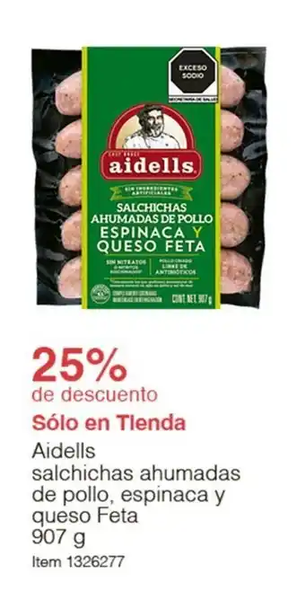 Costco Aidells salchichas ahumadas de pollo, espinaca y queso Feta 907 g oferta