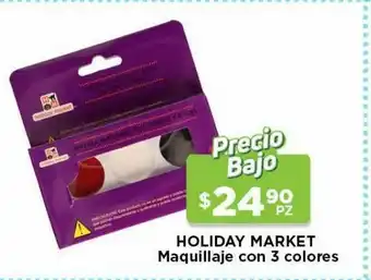 Holiday market maquillaje con 3 colores