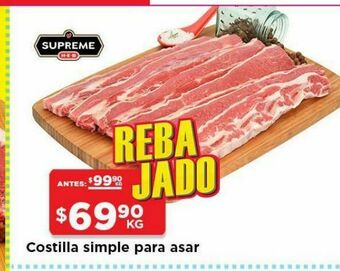 HEB Costilla simple para asar oferta