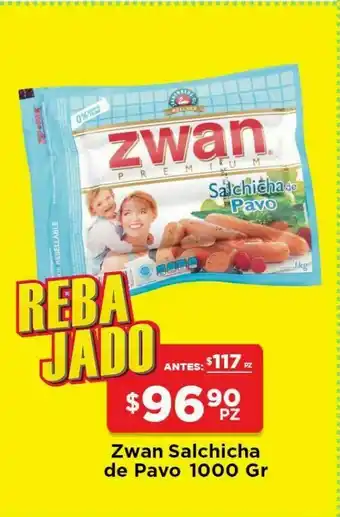 HEB Zwan salchicha de pavo 1000 gr oferta