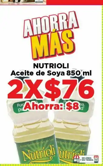 HEB Nutrioli aceite de soya 850 ml oferta
