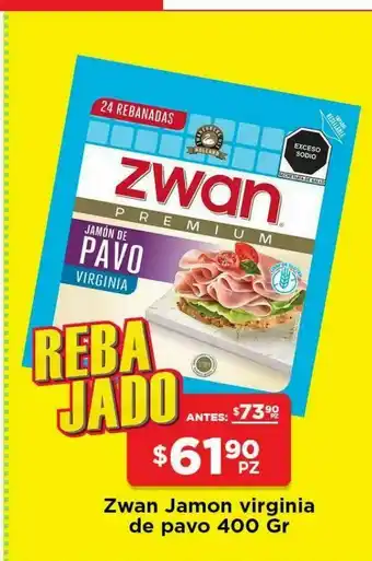 HEB Zwan jamon virginia de pavo 400 gr oferta