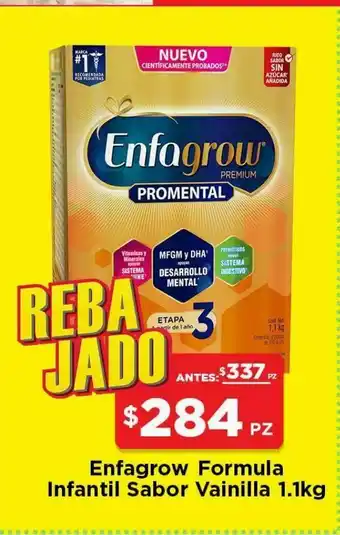HEB Enfagrow formula infantil sabor vainilla 1.1 kg oferta