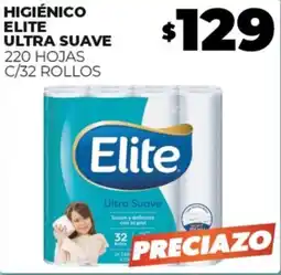 Merco HIGIÉNICO ELITE ULTRA SUAVE 220 HOJAS C/32 ROLLOS oferta
